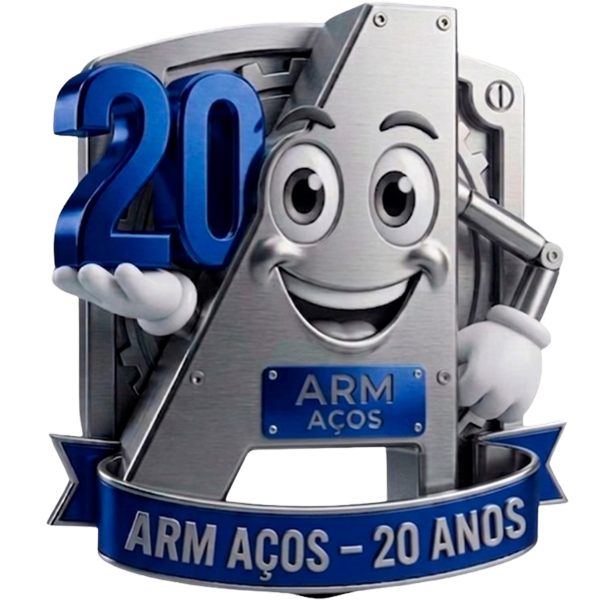 Mascote ARM AÇOS comemorando 20 anos