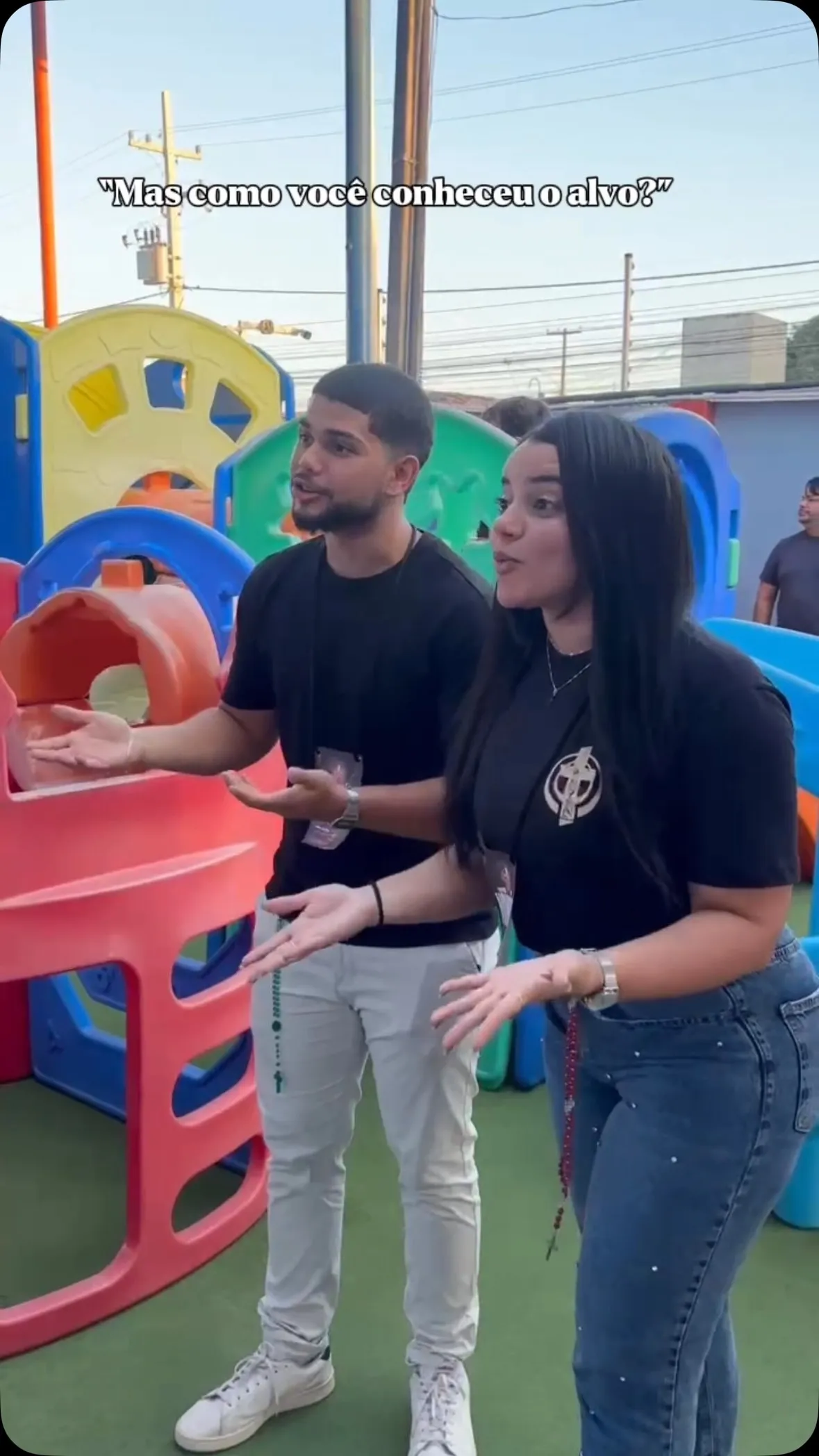 Ação com as crianças da comunidade
